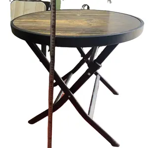 Folding Coffee Sturdy Metal Frame Dining and Chairs - Small Round Tables for Gardens Coffee table