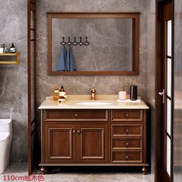 Meuble-lavabo de salle de bain moderne de luxe en bois massif avec miroir LED tactile lumineux, couleur et taille personnalisables, coiffeuse de salle de bain