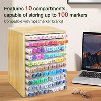 Bambopo 100 pièces marqueur stockage organisateur bureau alcool marqueurs support crayons Art brosses salle de classe bureau maison support de rangement