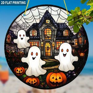 Esplosioni carino di Halloween Catcher per finestra appesa, fantasma castello di zucca acrilico - Product Image 3