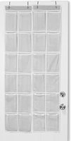2 Buah Mesh Barang Rumah Tangga dengan 24 Kantong & Kait untuk Organisasi Rumah Menggantung Organizer Lemari Di Atas Pintu Organizer Sepatu