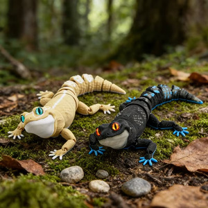 Vashine Figurine de Gecko Imprimée en 3D, Corps Segmenté, Queue Réaliste, Reptile de Collection, Décoration de Bureau, Cadeau - Product Image 5
