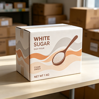 Boîte à sucre blanc personnalisée de qualité supérieure, imprimée en offset, facile à verser, expédition rapide en 72h, emballage alimentaire en carton biodégradable