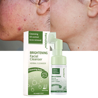 Nettoyant Visage Éclaircissant et Purifiant en Profondeur à l'Acide Kojique et Salicylique, au Filtrat de Champignons Fermentés, Anti-Acné, Contrôle du Sébum et Nettoyage des Pores