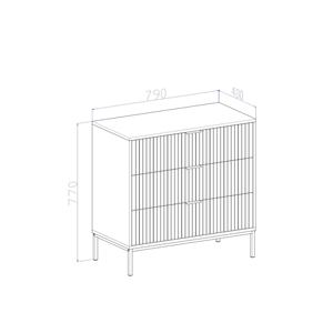 Cómoda nórdica para muebles de almacenamiento de dormitorio, cómoda de <span class=keywords><strong>madera</strong></span> con 3 cajones - Product Image 4