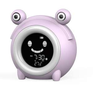 Новый дизайн, мультяшная лягушка, Детская Пижама, Светодиодный настольный цифровой будильник с зарядкой USB - Product Image 2