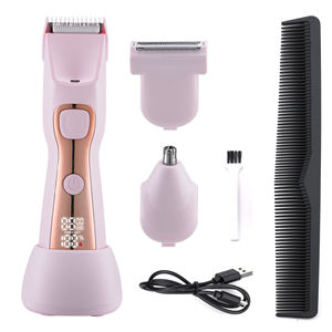 <span class=keywords><strong>Rasoir</strong></span> électrique pour femmes 3 en 1, imperméable, avec tête de rasage remplaçable, épilateur, tondeuse pour bikini, avec base de charge - Product Image 1