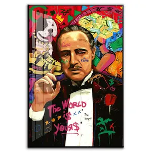 Pop Art Gangster Poster Mafia và mobster godfather yêu Pablo yêu Pablo vải và in tường nghệ thuật và trang trí bức tranh