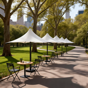 Sombrilla Cantilever Rectangular Contemporánea de 10x10 pies, Resistente, con Base Desplazable de Rotación de 360 Grados, Base Grande para Sombrilla de Patio - Product Image 3