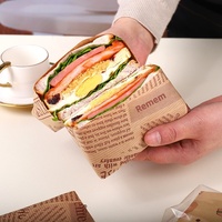 Papier d'emballage pour sandwichs, qualité alimentaire, résistant à l'huile, en PE, pour la cuisson, 28x38cm, pour hamburgers, pain, assiettes de dîner