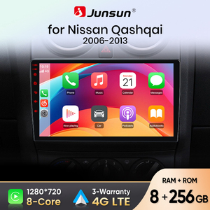 Junsun Lecteur DVD de voiture Autoradio Radio pour <span class=keywords><strong>Qashqai</strong></span> J10 Navigation Android Autoradio pour <span class=keywords><strong>Nissan</strong></span> <span class=keywords><strong>Qashqai</strong></span> J10 2006-2013 Accessoires - Product Image 1