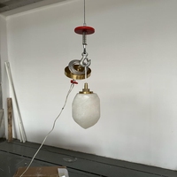 Lampe suspendue minimaliste en laiton en forme de cristal, abat-jour en albâtre, source de lumière à économie d'énergie, blanc chaud 2700K, éclairage 5 ans
