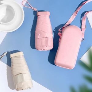 Paraguas Plegable de 6 Pliegues, Ultraligero, con Protección UV, Mini, de Bolsillo, para Sol y Lluvia, con Funda, de Poliéster, 95 cm de Diámetro Abierto, MOQ Bajo - Product Image 3