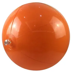 저렴한 오렌지 색상 및 디자인 로고가있는 풍선 PVC 비치 볼