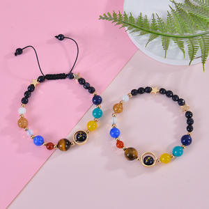 Nueva Pulsera Tejida con Cuentas de Piedras Coloridas, Estilo de los Doce Signos del Zodiaco y los Ocho Planetas, Joyería de Moda - Product Image 3