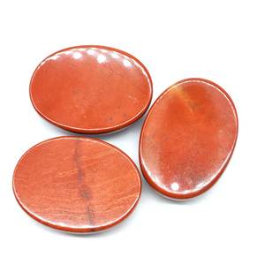 Ajuste de joyería cabujón de corte ovalado de varios tamaños de jaspe rojo - Product Image 5