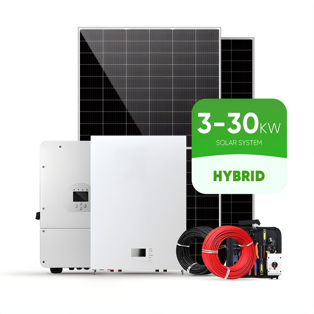 High Quality Hybrid 15Kw 20Kw Off Grid Solar Energy System Complete Monocrystalline Silicon Solar Panels Solar Power System