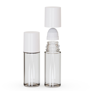 Botella de Vidrio Redonda Recta de 30 ml con Bola Rodante, Ideal para Diseños con Bola, para Antitranspirantes, Masajes Faciales, Aceites Esenciales, con Tapa de Rosca - Product Image 5