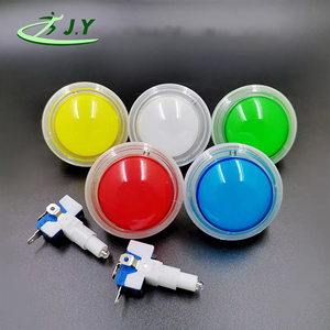 JY Factory – Meilleur prix – Bouton poussoir en plastique transparent lumineux à LED 60 mm 5/12/24 V pour jeux vidéo d'arcade – Personnalisable et durable - Product Image 2