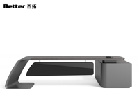 Bureau de direction en forme de L, réglable en hauteur, de haute qualité, moderne, OEM, en MDF, durable, poste de travail électrique, mobilier de bureau