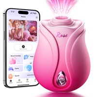 Jouet rose à 10 modes de succion et de vibration avec application IA, stimulateur clitoridien et mamelon, vibromasseur, jouet sexuel, bijou fétichiste pour femmes et couples