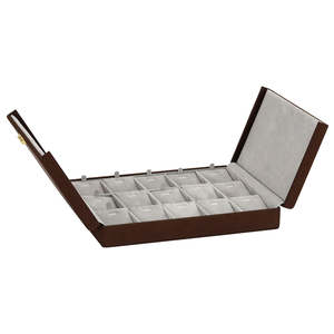 Sac de rangement portable pour bijoux à double ouverture avec inserts personnalisables et plateau organisateur de bijoux à nombre de compartiments ajustable - Product Image 4