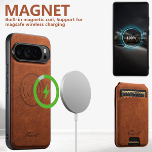 Funda Protectora para Teléfono con Soporte Magnético y Textura de Piel Sintética PU, Compatible con la Serie <span class=keywords><strong>Pixel</strong></span> 11/10/9/8/7/6 - Product Image 4