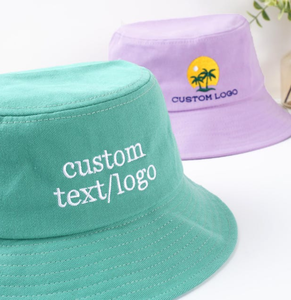 Casquette de pêcheur personnalisée brodée unisexe en toile de coton couleur unie pour l'extérieur, décontractée, d'été, avec logo sur le panneau avant - Product Image 6