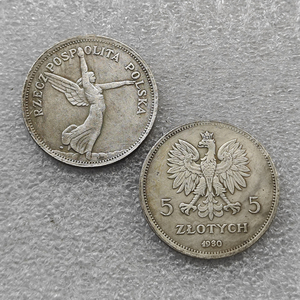 1928,1930,1931,1932 Polen 5 Zlotys antieke stijl herdenkingsmunten, geschenken, woondecoratie - Product Image 2