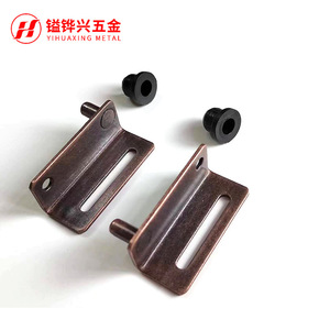 บานพับประตูตู้เหล็กปรับได้ยี่ห้อ Yihuaxing หนา 4 มม. สีแดงโบราณ แบบติดผิว สำหรับเฟอร์นิเจอร์ - Product Image 1