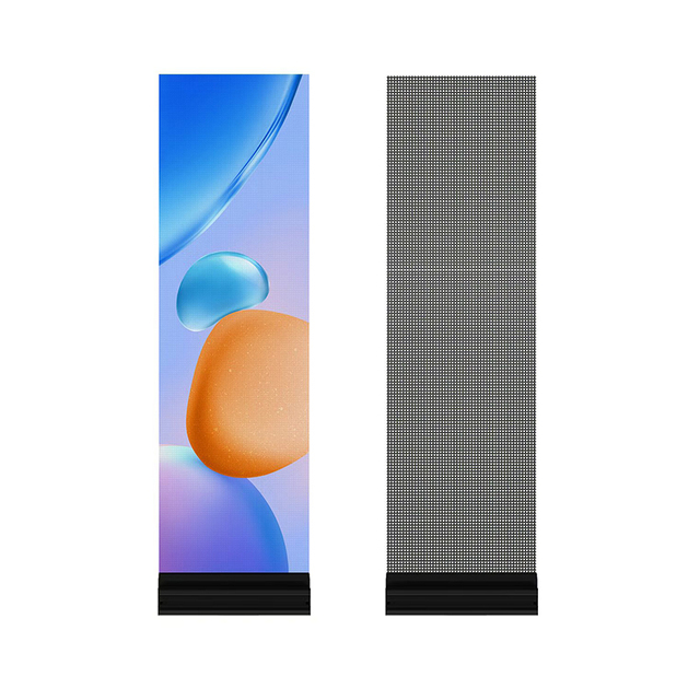 HD Holographic Mesh Screen Soft Flexible Glass Adhesive Transparent LED Film Window Advertising Screen