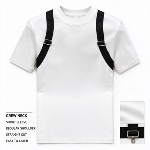 Camiseta de <span class=keywords><strong>Hombre</strong></span> Personalizada con <span class=keywords><strong>Tirantes</strong></span>, Cuello Redondo, Manga Corta, <span class=keywords><strong>Verano</strong></span> 2026, Nueva Tendencia, Ajustada, 100% Algodón Jersey - Product Image 1