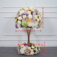 Décorations de table de mariage, centre de table en fleurs roses artificielles, boules de fleurs artificielles pour mariage, maison, hôtel, villa, décoration de fête
