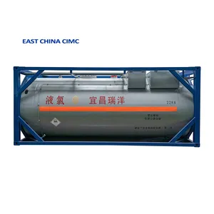 20ft 21000 liters Stainless Steel Container Tanker Used For Oil Fuel Chemicals Transport