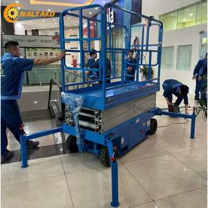 Plateforme élévatrice à ciseaux tractable électrique 220V 5M, acier haute résistance Q345, 4 stabilisateurs, bouton d'arrêt d'urgence - Product Image 4