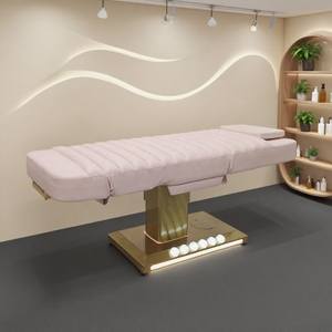 Tempat tidur terapi kosmetik malas elektrik Modern 3 motor furnitur Salon kecantikan Spa Meja Bar SPA wajah medis - Product Image 4