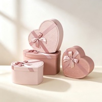 Caja de Regalo de Lujo con Diseño de Rosas en Relieve, Caja Premium de 3 Piezas con Lazo de Cinta para Cosméticos