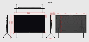Kit semi-assemblé de composants de boîtier en plastique SKD à injection personnalisée Hiseeview pour grand écran tactile de réunion - Product Image 3