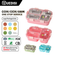 Boîte à lunch isotherme Yuedisi, nouveau design, anti-fuite, en acier inoxydable, 3 compartiments, pour enfants, pour l'école