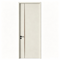 Porte en bois moderne préfinie, panneau moulé blanc crème massif, insonorisée, résistante à l'humidité, pour chambre et villa, fabrication chinoise ODM sur mesure