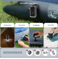 Pompe à air portable mini 35 W avec logo personnalisé, lampe torche intégrée, pour matelas pneumatiques et flotteurs de piscine, pompe à air électrique portable