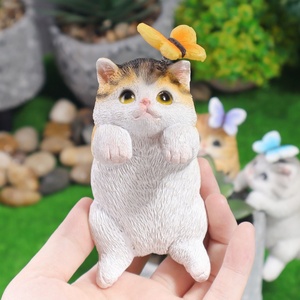 Vente en gros Jardinière murale pour chat en résine-Pot de fleurs suspendu pour chaton mignon pour décoration de clôture de jardin Cadeau de décoration intérieure en vrac OEM pour les amoureux des chats - Product Image 2