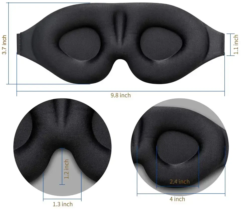 Venta al por mayor de alta calidad de viaje de la etiqueta de encargo 3D Sleep Eye Mask leche de seda