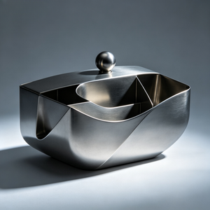 Modern Luxury Home Decor Factory Custom CNC Machined Metal <b>Storage</b> Box Stainless Steel Abstract Sculpture Desktop Crafts - Product Image 6
