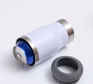 Custom 14oz Stainless Steel Beer Coffee Milk Water <b>Bottle</b> & Beer Can Cooler Dual Lid Coolers & Chillers With Opener - Product Image 6