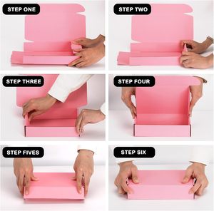 Pink ondulado papelão Gift <span class=keywords><strong>Box</strong></span> com Embossing e Matt laminação para negócios embalagem de creme facial - Product Image 5