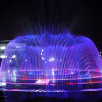 Fuente de Proyección en Pantalla de Agua Flotante sobre la Superficie del Lago, Película Holográfica 3D para Pantalla de Agua, Parque Temático de la Zona Turística