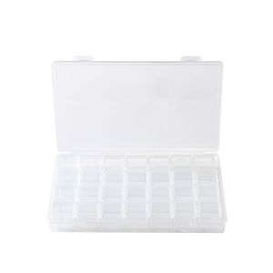 Transparent Plastic Storage Box 28 Compartments Independent Lids Jewelry Organizer Portable Desktop Container - Product Image 4