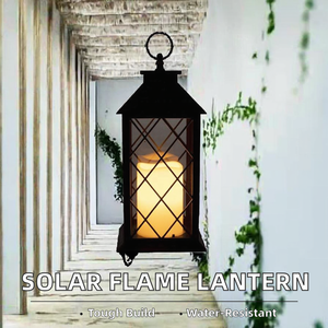 Lampade a lanterna solare in metallo retrò impermeabili da esterno - Product Image 3