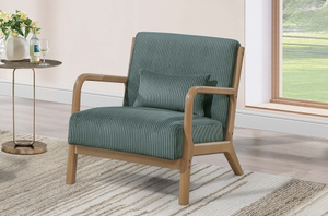 Modern Single Solid <b>Wood</b> <b>Frame</b> Fabric Soft Ergonomic <b>Sofa</b> Chair Home Bedroom Hotel Balcony Apartment Living Room Lazy Leisure - Product Image 3